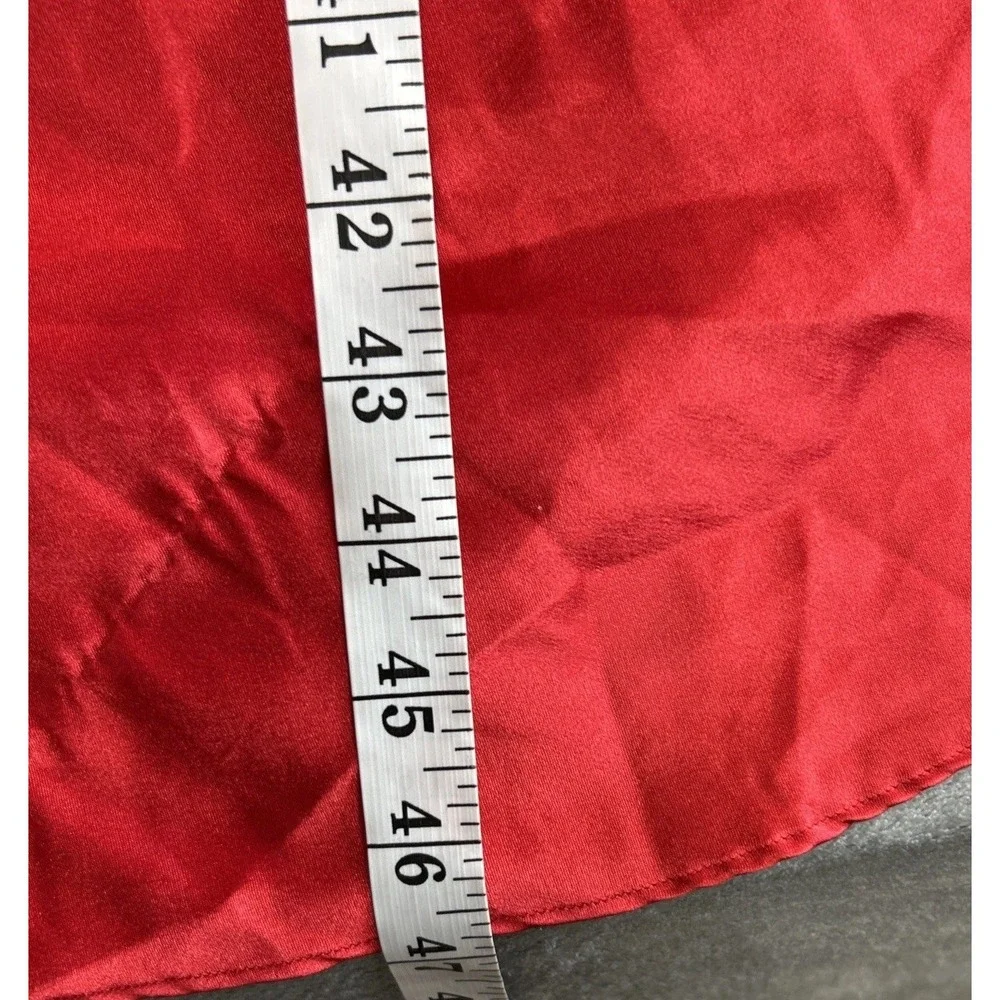 Vintage Inner Most Red Satin Slip Dress Small‎ Embroidery Lace Cut Out Feminine